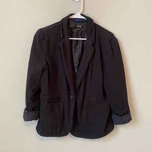 Black Blazer with Polka Dot Lining